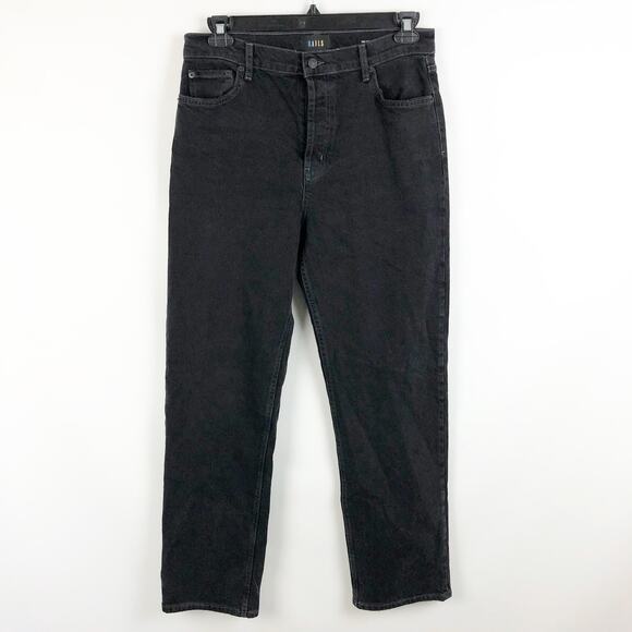 RAILS Womens The Topanga Straight Leg Jeans 31 US 12 Black Stretch High Rise NWT - Picture 3 of 10